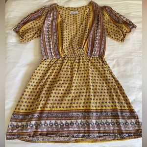 Urban Outfitters Yellow Patterned Dress